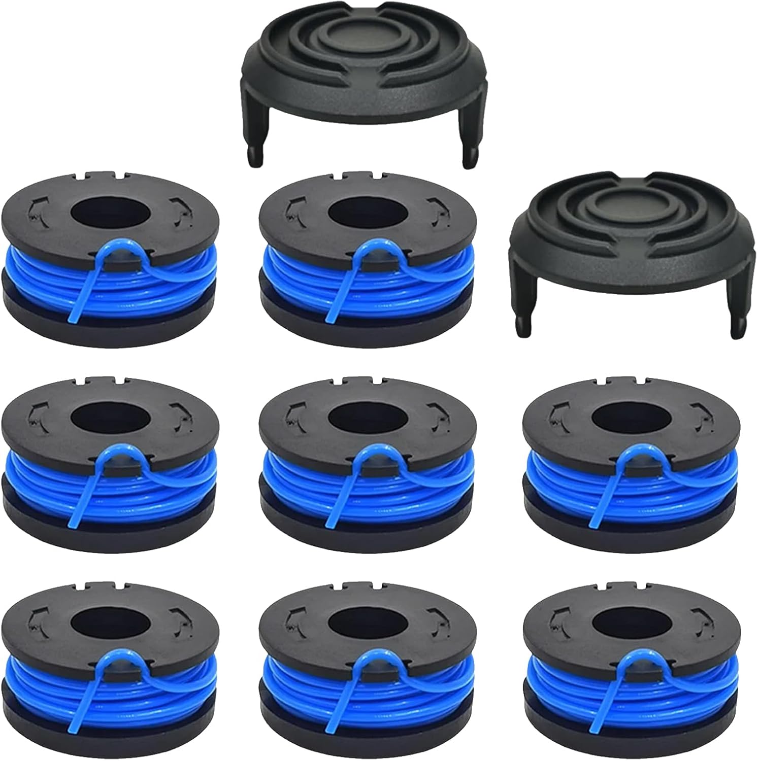 10-Pack String Trimmer Spool for Harbor Freight Bauer 19115C-B 20V Cordless String Trimmer, 0.065" 10Ft Weed Eater Spool Line (8 Line Spool+2 Cap)