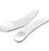 100PCS Disposable Mini Curved Cosmetic Spatula Scoop Makeup Mask Spatula Plastic Spoon,Small Makeup Scoop for Mixing and Sampling.