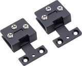 2 Pcs Black Zinc Alloy 90 Degree Frame Glass Cabinet Door Hinges, Wine Glass Frameless Door Hinge, Hinge Clamp, Tempered Glasses Hinges