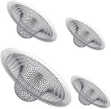 4PCS Heavy Duty Stainless Steel Sink Strainer,Sink Basket Set, Fits Most Kitchen Sinks 4.5'', Bathroom Sinks 2.75'',Shower Drains