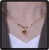 Leaf Necklace, Beaded Chain Necklace For Women Gold Plated Pendant Necklace Rhinestone Choker Necklace Simple Dainty Trendy Thanksgiving fall Necklace Jewelry Gift