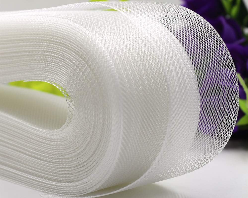 2 inch Wide Polyester White Horsehair Braid, Selling Per Roll/ 50 Yards