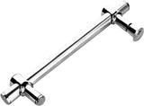 Metal Shower Glass Door Handle, Interior Shower Single Side Door Handle Grab Bar with Accessories Sets - Stainless Steel, Adjustable Hole Distance (Size : 350mm)