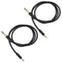 2 Pack 1/8 to 1/4 Stereo Audio Cable, 3.5mm TRS to 6.35mm Audio Cable 4Ft Stereo Cable Braided Hi-Fi Sound Bidirectional Stereo Audio Adapter Jack for Home Theater Devices Guitar Laptop and Amplifiers