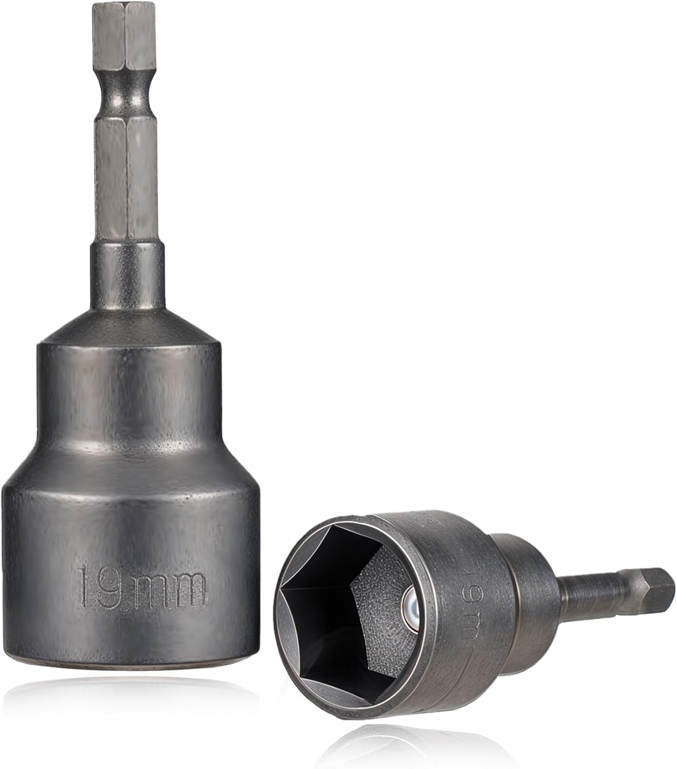 2 Pack RV Scissor Jack Socket, Camper Travel Trailer Jack Drill Adapter, 19mm Hex Drive, 1/4 Inch Hex Shank