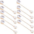 Healifty 10pcs Lightweight Brooch Pins for Women Removable Pearl Decorative Clothes Brooches Sweater Cardigan Clips Fine Craftsmanship Gentle Stylish Waistcoat Accessories