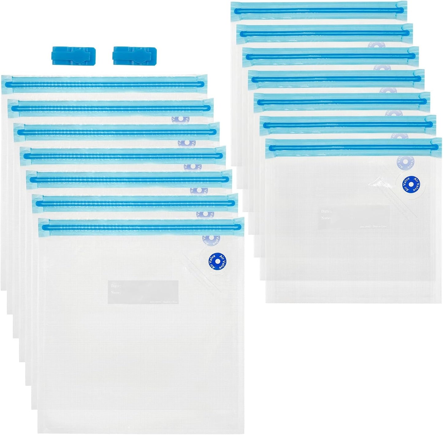 Vacuum Sealer Bags Leak Proof Reusable Food Storage Keep Fresh Easy to Use Zipper Freezer Space Saving Gallon Bag for Kitchens (14)