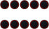 10Pcs Analog Controller Thumb Stick Grip Thumbstick Cap Cover for PS3/PS4/PS5 Controller - Black Background with Red Circle