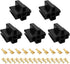 5 PCS Pin Relay Connectors, 12V Socket 30Amp/40Amp Connector with 6.3mm Terminals, Automotive Terminal Relays Case Holder for Cars Trucks SUVs, Car Accessories