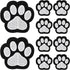 12 Pcs Cute Paw Print Iron on Patches, Self Adhesion Paw Print Applique Sewing Chenille Patches Embroidery Applique Patches Badge for Clothes Jeans Backpacks Hats (Black, White)