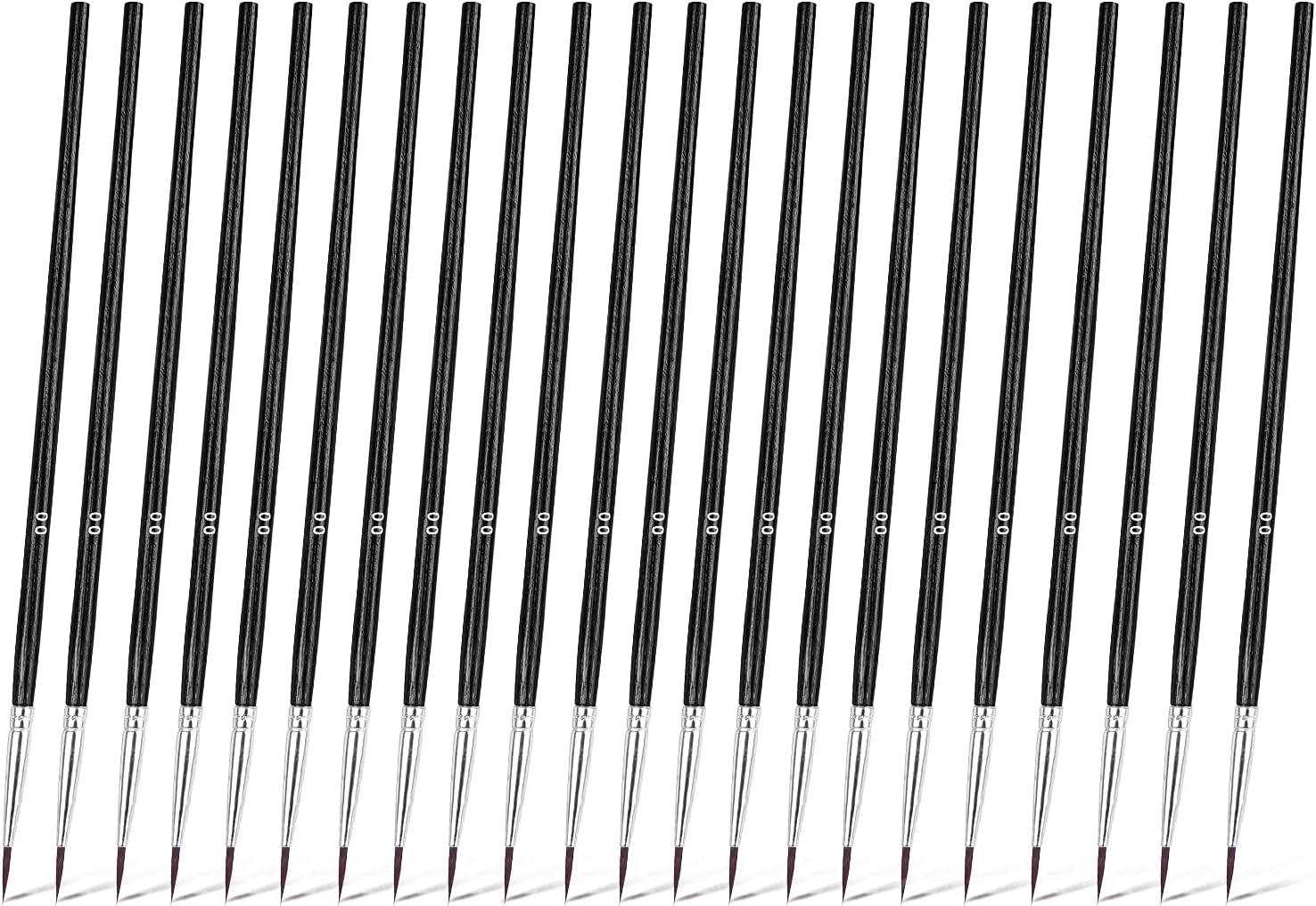 Detail Small Paint Brushes,  60Pcs Miniature Paint Brushes Tip Brushes Set Tiny Painting Brushes Size00 Paint Brushes Kit for Acrylic Watercolor Oil Model Nail Art (Black)