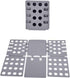 Shirt Folding Board, 27.56 x 22.44 T Shirt Folder, Easy and Fast Flip Fold Clothes Folding Board, Durable Plastic Laundry Folders Collapsible Liner for Easy Storage and Travel (Gray)