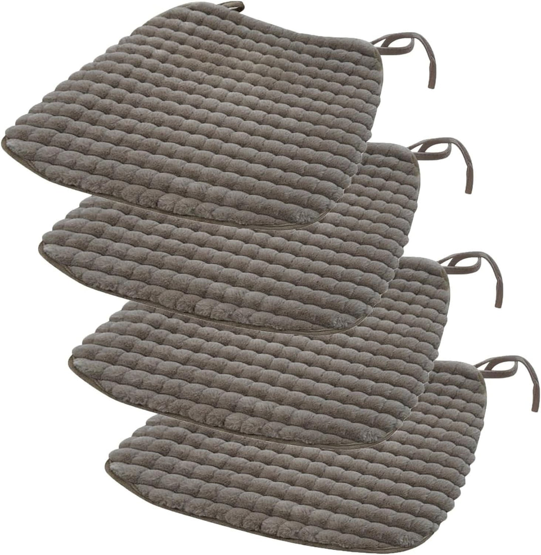 Set of 4 Chair Cushion with Ties for Dining Chairs [45x47cm] Non Slip Kitchen Dining Chair Pad and Seat Cushion with Machine Washable(@6)