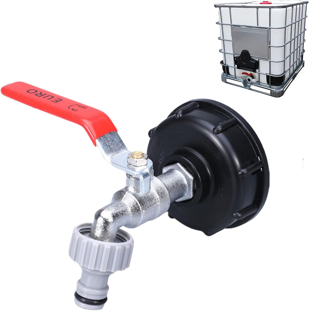 IBC Faucet Connector S60X6 1000L Tank Faucet with 1/2\