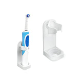 2-Pack White Wall-Mounted Toothbrush Holder Compatible with Oral-B and Braun Electric Toothbrushes