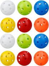 12-Pack Golf Practice Balls, Hollow Practice Balls with Airflow, 42mm Plastic Golf Balls, for Swing Training, Driving Range, Home Use