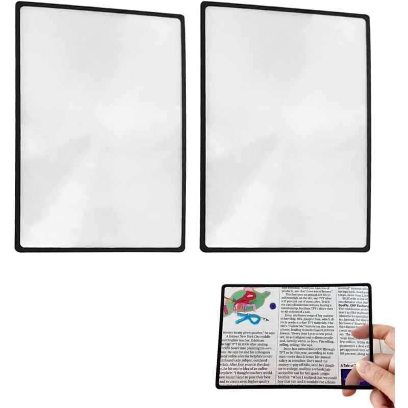 3X (300%) Fresnel Magnifying Glass Sheet - 3 Pieces, 4.70