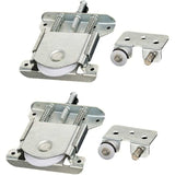Sliding Door Rollers 2 pcs Compatible with Wardrobe Cabinet 20 kg Load Capacity Door Wheels Rails