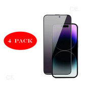 iPhone 15 Privacy Screen Protector Tempered Glass 4-Pack Anti-Spy Protection