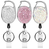 Retractable ID Card Holder Keychain with 3 Slots, Key Ring for Keys, Compatible with Most ID Cards