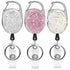 Retractable ID Card Holder Keychain with 3 Slots, Key Ring for Keys, Compatible with Most ID Cards