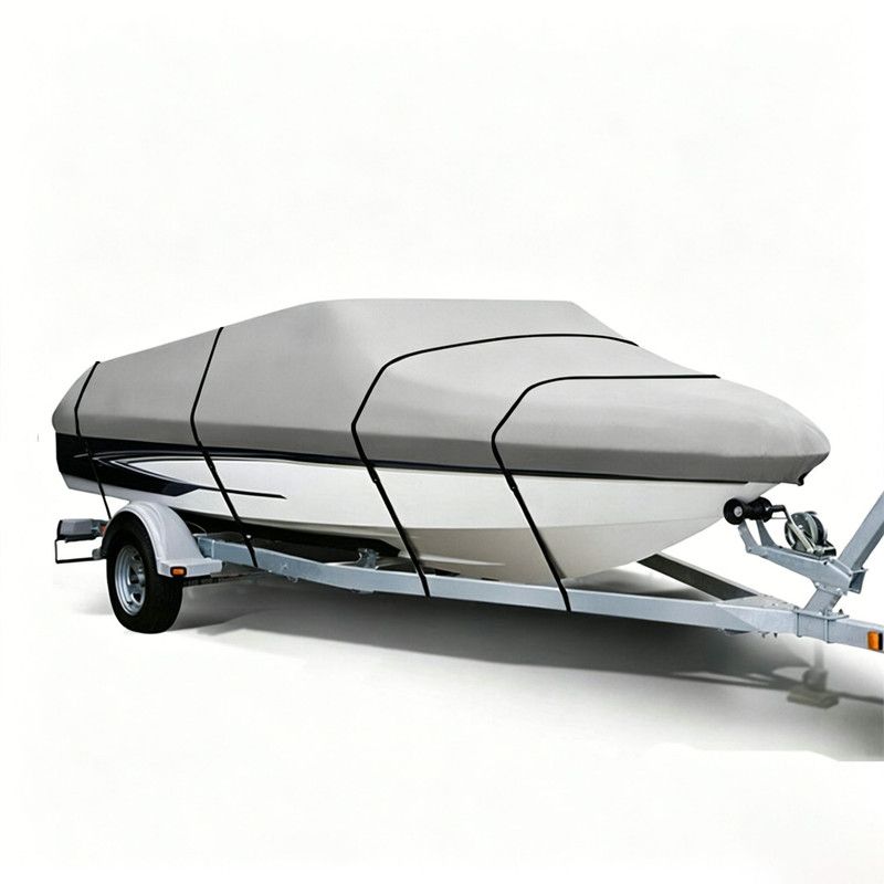 20-22FT：700cm*320cm Boat Cover Trailerable Marine Grade 210D grey