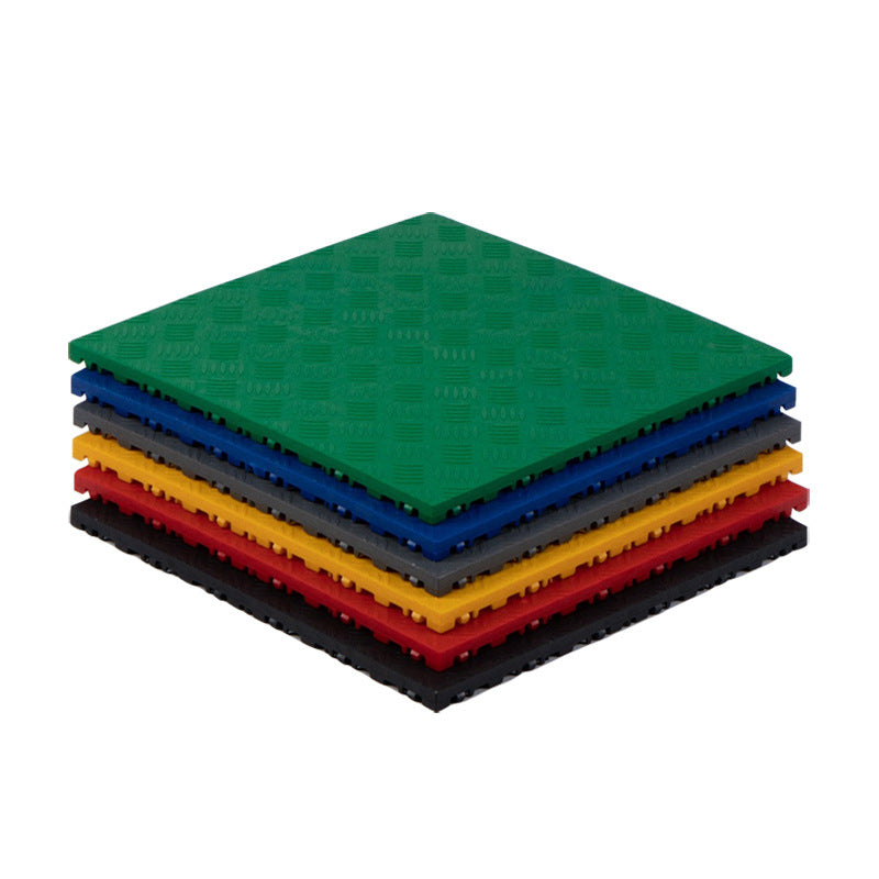 1.8 cm thick plastic interlocking floor tiles/grilles for car wash bays and car detailing shops - plastic divider mats - black （1pc）