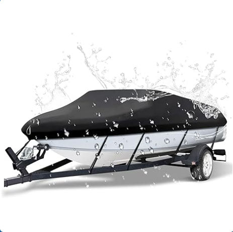 11-13ft Boat Cover Trailerable Marine Grade 600D Black