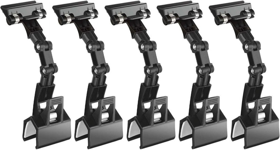 Adjustable Ring Binder - Flexible Rotating Paper Holder - for Typing Table - File Folder - Document Holder - Copy Holder - for Computer Monitor - Canvas Holder (5-pack, black)