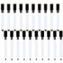 Whiteboard Markers (20-pack) - Small Whiteboard Markers - Black Whiteboard Markers - Fine Whiteboard Markers - Erasable Tip - Children&