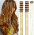 Hair Tinsels - Festival Glitter Hair Extensions - Glittery Hair Extensions - 12-Piece Clip-On Hair Accessory Set - 52cm, for Christmas and New Year, Glittery Hair Extensions, Suitable for Women, Girls and Children (Gold)