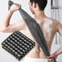 Back Scrubber Set | 2-Piece Exfoliating Shower Towel | Extra Long Exfoliating Washcloth for Men and Women - Scrub Cloth for Body Cleansing and Massage (Black-B)