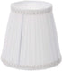 Lampshade - Table Lampshade - White Pleated Tubular Lampshade - Small - Suitable for Table Lamps and Floor Lamps - 13.5x10cm