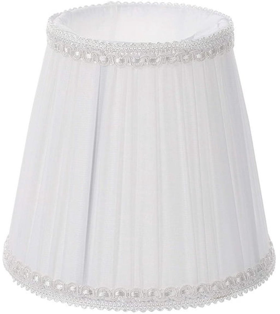 Lampshade - Table Lampshade - White Pleated Tubular Lampshade - Small - Suitable for Table Lamps and Floor Lamps - 13.5x10cm