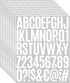 letter stickers - 10-sheet vinyl letter stickers - 2-inch self-adhesive alphabet and number stickers - waterproof - suitable for mailboxes, windows, doors, cars, boats, house numbers (white)
