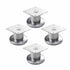 Adjustable Cabinet Legs - 4 Adjustable Furniture Legs Made of Stainless Steel (Silver) (3.8cm)