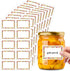 Labels - 100 sheets - Jam jar labels - Self-adhesive, easy-to-tear, waterproof food labels - Date labels - Labels for kitchen bottles and storage containers - Size 45 x 67 mm