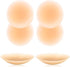 Nipple Covers (Set of 4) - Reusable Nipple Covers - Invisible Silicone Nipple Covers - Nipple Covers - Silicone Nipple Covers - Suitable for backless, low-cut evening dresses, wedding dresses and slip dresses - Beige - Medium