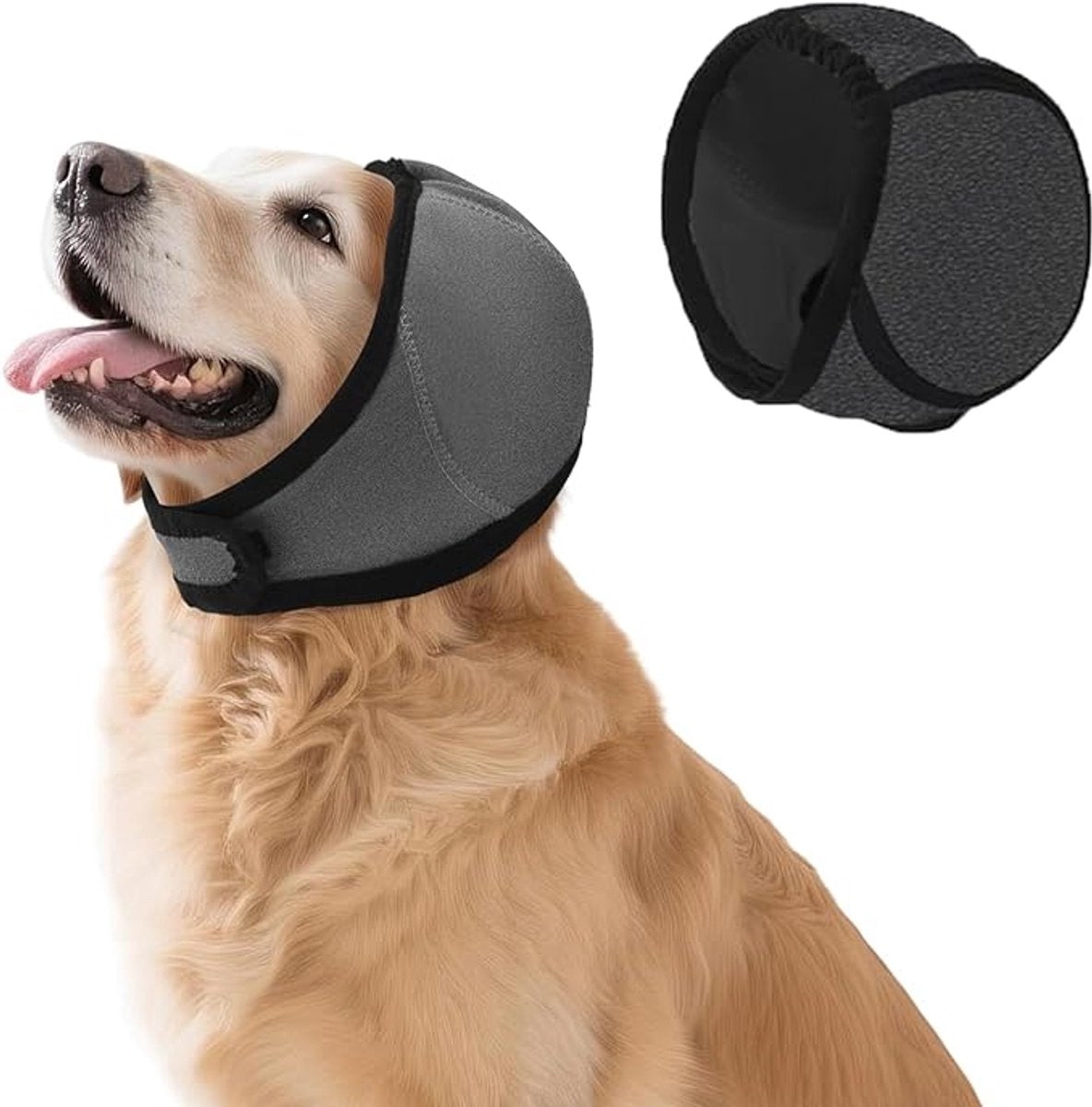 Dog Earmuffs - Noise-Reducing Earmuffs - Comfortable Headband - Shock Resistant - Lightning Protection - Waterproof - M