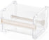 Transparent, visible packaging tape dispenser - holder for cutting tape - organizer, holder for desk and office tape - holder for self-adhesive roll tape dispenser - storage tape, cutting tape - adhesives and fasteners