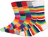 Socks - Comfort Cotton High Socks - Colorful Striped Socks (5 Pairs)
