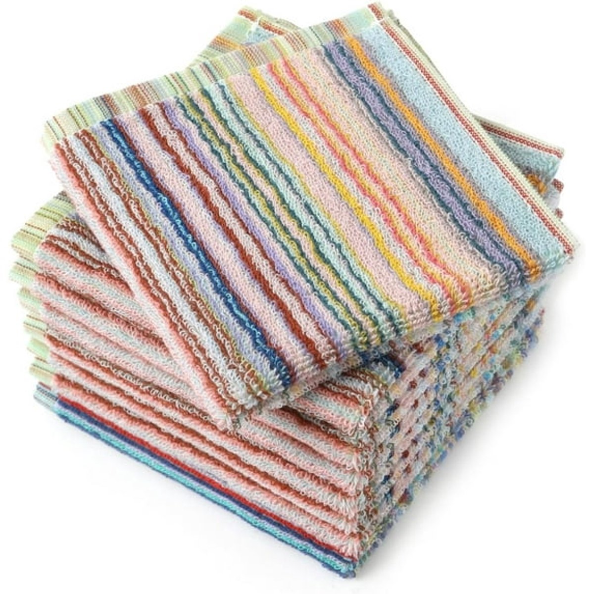 Tablecloth - Children's Towels - Mixed Colors - Super Absorbent - Kitchen Towels - Cotton Cleaning Cloths - 8 Pack (30 cm x 30 cm)