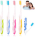 4-pack toothbrushes - Travel toothbrushes - Foldable toothbrushes - Foldable travel toothbrushes - Portable soft toothbrushes - Easy to carry