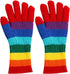 Knitted Gloves - Gloves - Rainbow Gloves - Warm Gloves - Touchscreen Compatible Gloves - Unisex - Suitable for Cold Weather, Sports, Travel, Driving, Skating, Skiing - Christmas Gift - Birthday Gift