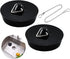 2-Pack Drain Plug - Sink Plug - Bath Plug for Home - Universal Plug Set - Diameter 42-45 mm - For Sinks - Kitchen Sink Plug Chain - Black