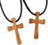 Olive Wood Cross Necklace - Simple and Personalized