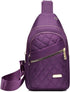 Unisex Shoulder Bag - 5 Storage Pockets & Cable Grommet - Women&