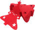 Placemats - Set of 48 - Christmas placemats - heat-resistant and waterproof - suitable for Christmas parties and table decorations (Red)
