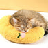 Pet Cushion - Soft Plush Pet Cushion - Cute Patterned Pet Mat - Comfortable Neck Support - Suitable for Cats and Dogs - Yellow