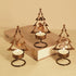 Candle Holder - Metal Candle Holder - Set of 3 - Candle Holder - Suitable for Christmas, Valentine&